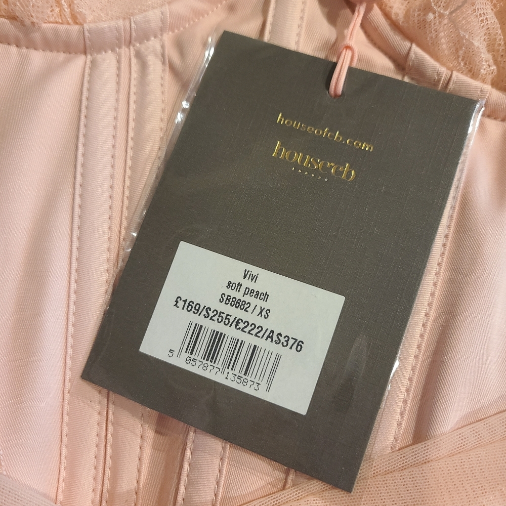 House of CB | Vivi Soft Peach Corset Mini - Picture 6 of 10